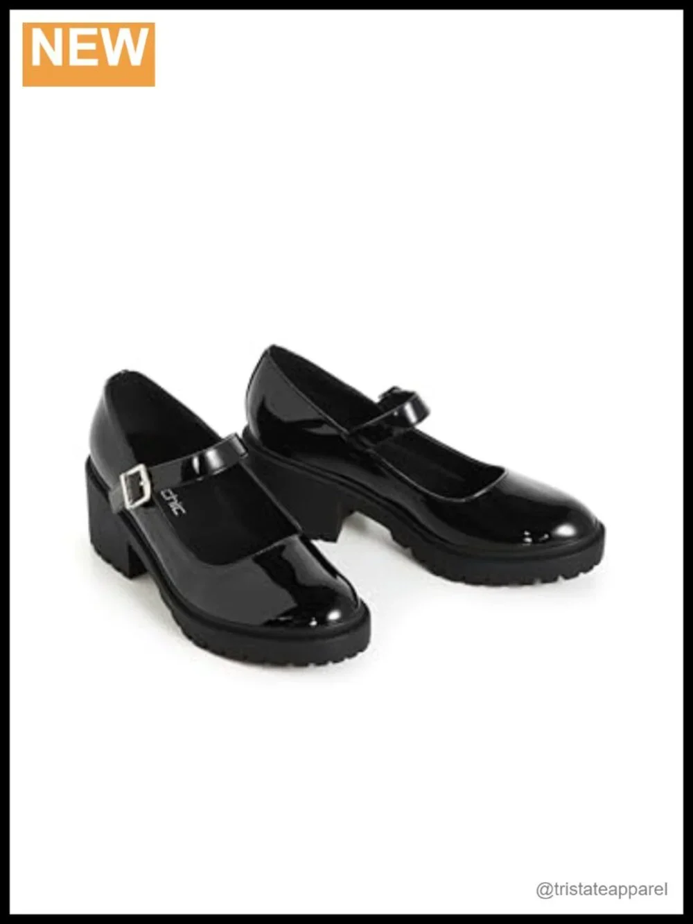 Wide Fit Platform Pump Block Heel Faux Leather
